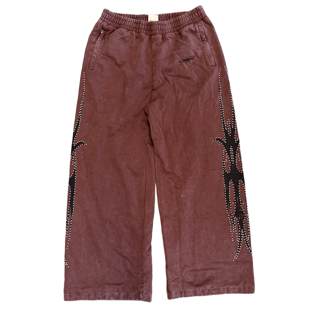 Chew Forever 'Brown' Studded Sweatpants