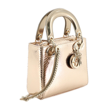 Dior 'Gold' Lady Dior Mini Python Bag