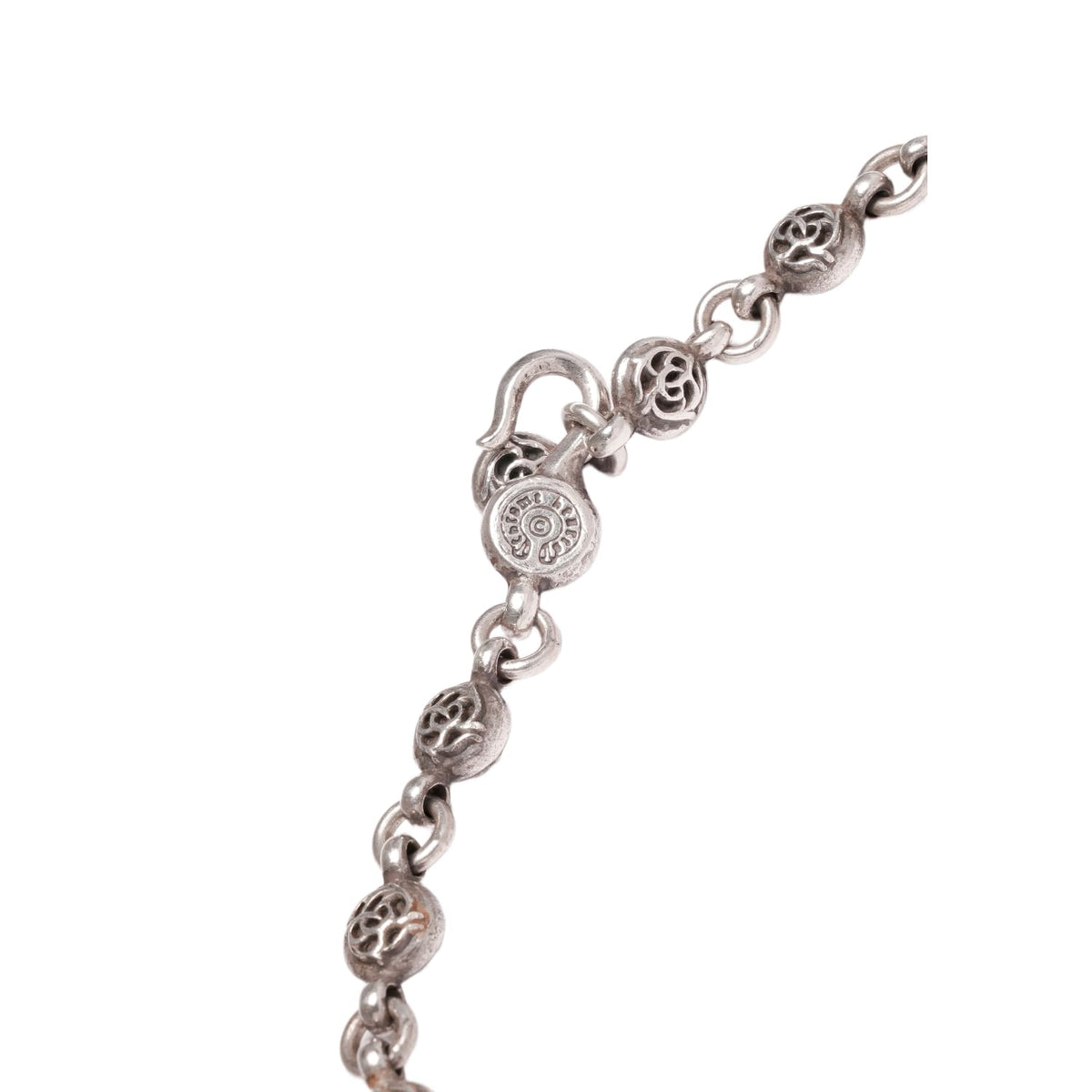 Chrome Hearts 'Rose Ball' Necklace with Small Cross