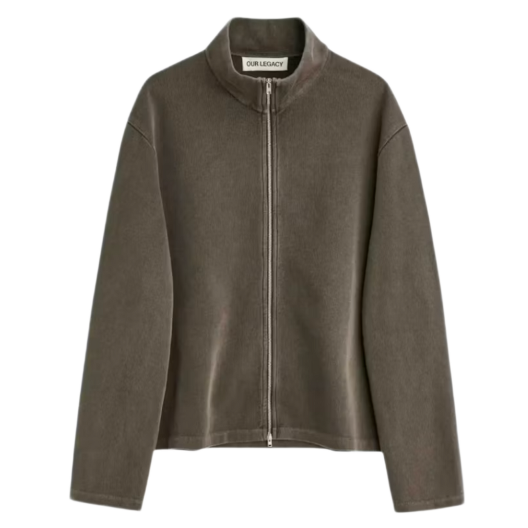 Our Legacy 'Grey' Shrunken Zip Sweater