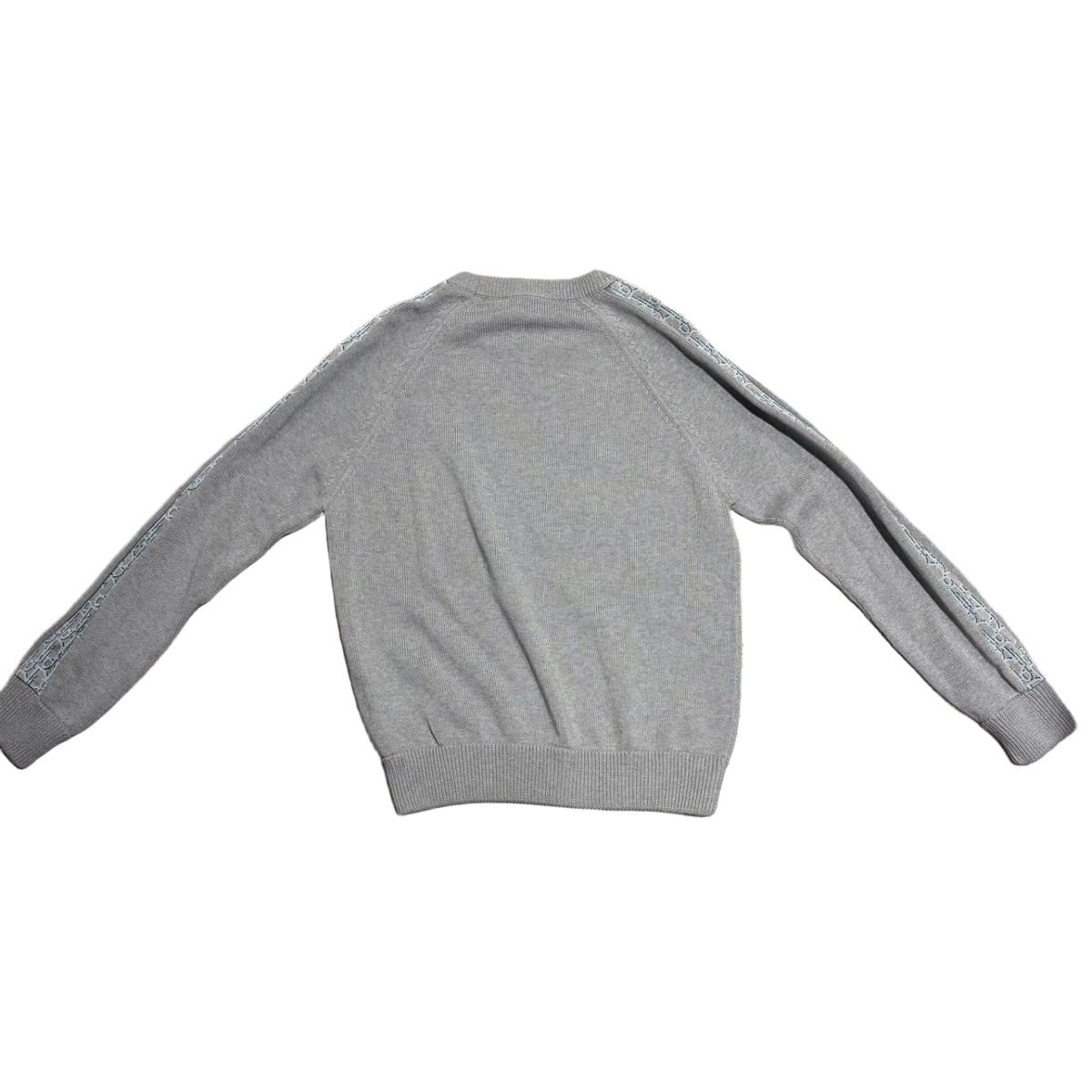 Dior 'Grey' Oblique Insert Knit Crewneck Sweater