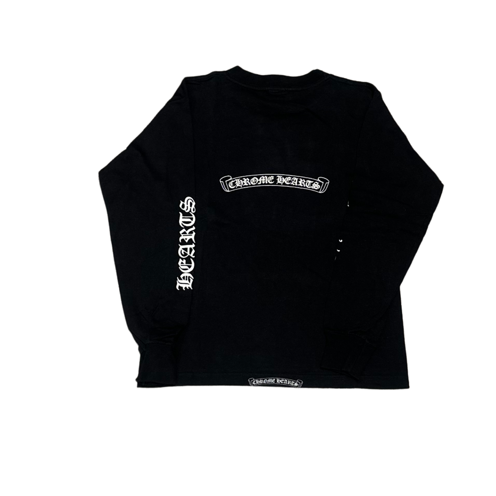 Chrome Hearts 'Black' Vintage Floral Dagger Longsleeve Tee