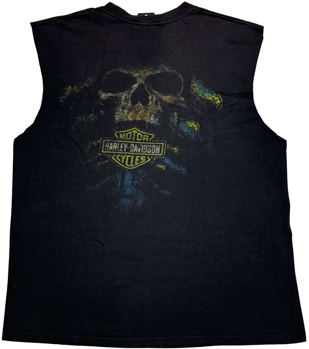 Harley Davidson 'Pirate Skull' Vintage Cutoff Pocket Tee