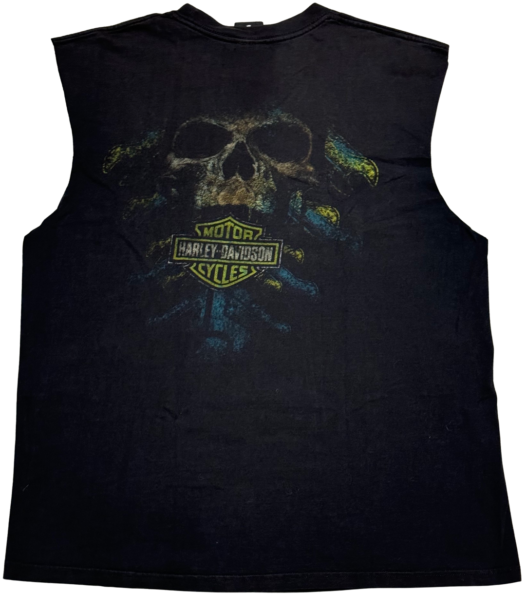 Harley Davidson 'Pirate Skull' Vintage Cutoff Pocket Tee
