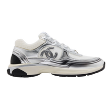 Chanel 'Silver and White' CC Logo Sneakers