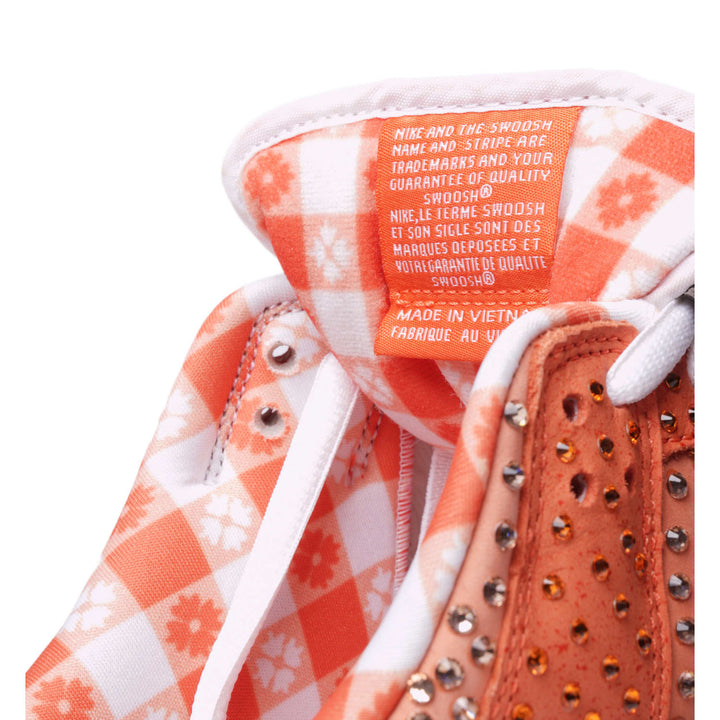 Lobster Orange Rhinestone Sneakers