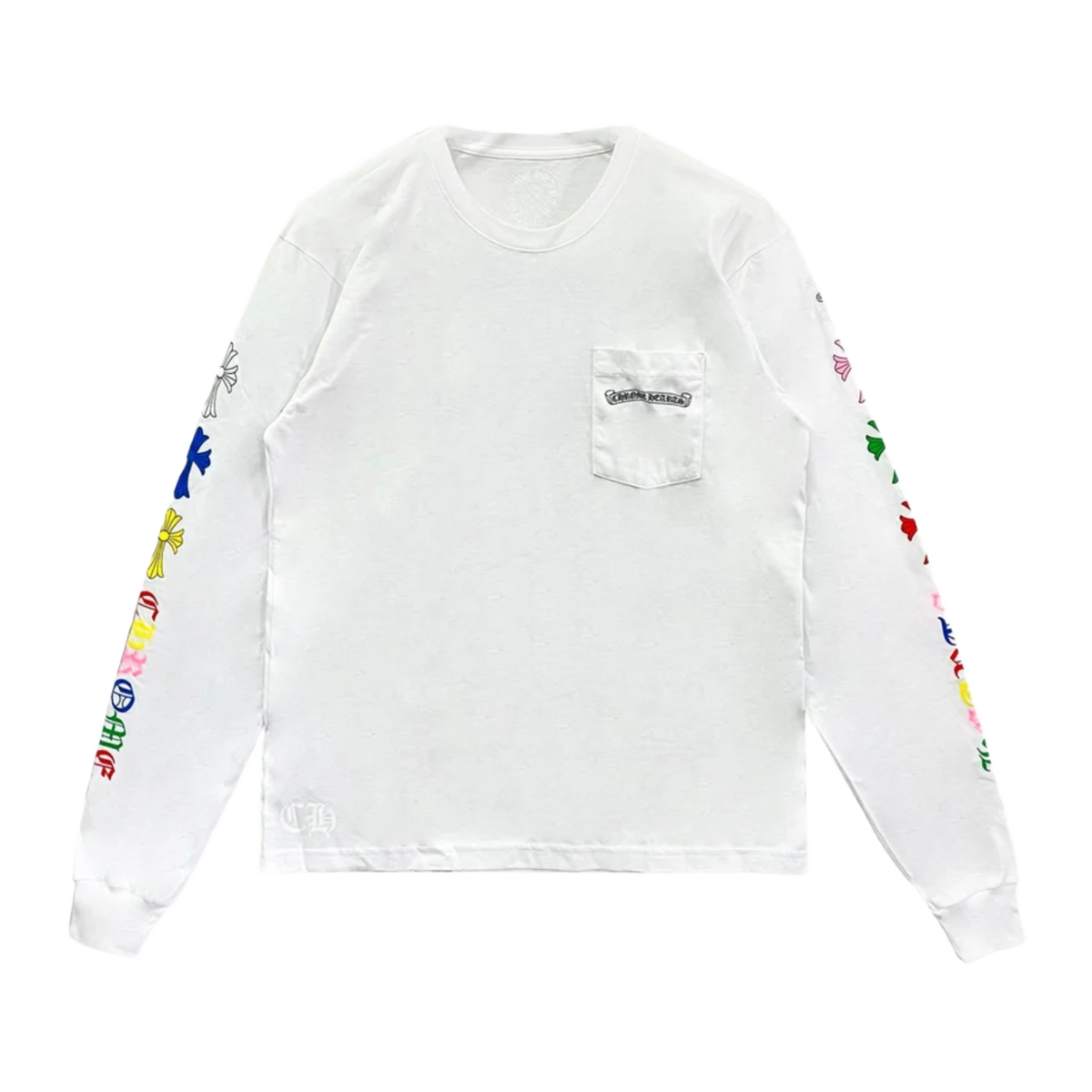 Chrome Hearts 'White' Scroll Mulitcolor Cross Longsleeve