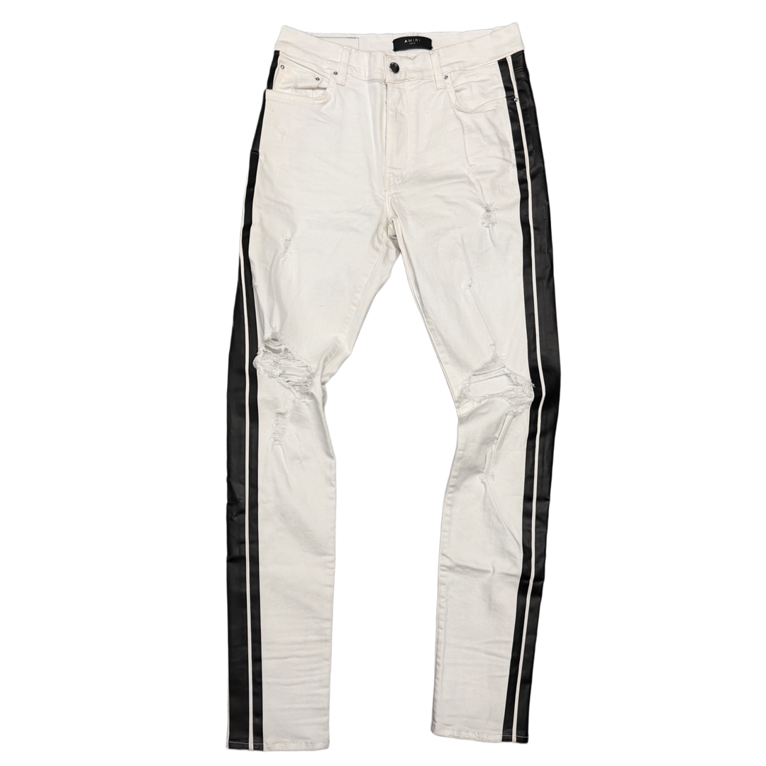 Amiri 'White' Black Track Jeans