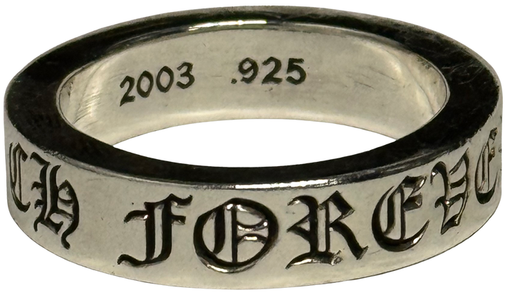 Chrome Hearts 'Spacer' 6mm Forever Silver Ring