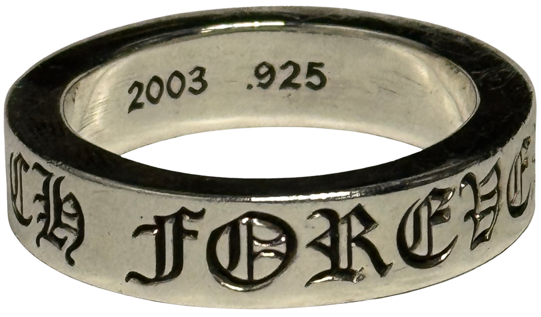 Chrome Hearts 'Spacer' 6mm Forever Silver Ring