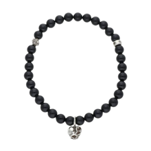 Chrome Hearts 'Floral Heart Pendant' 3MM Beaded Bracelet