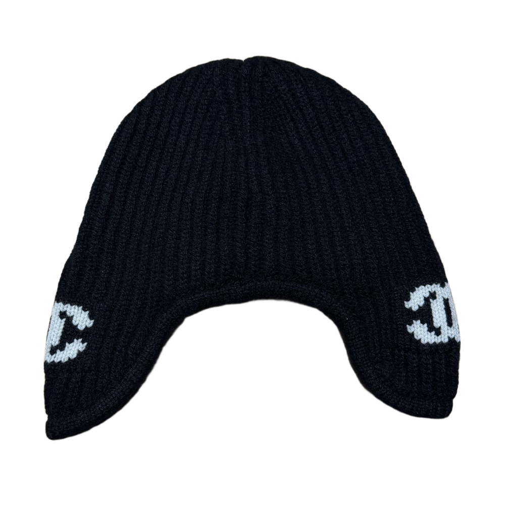 Chanel 'Black' Cashmere Fur Hat