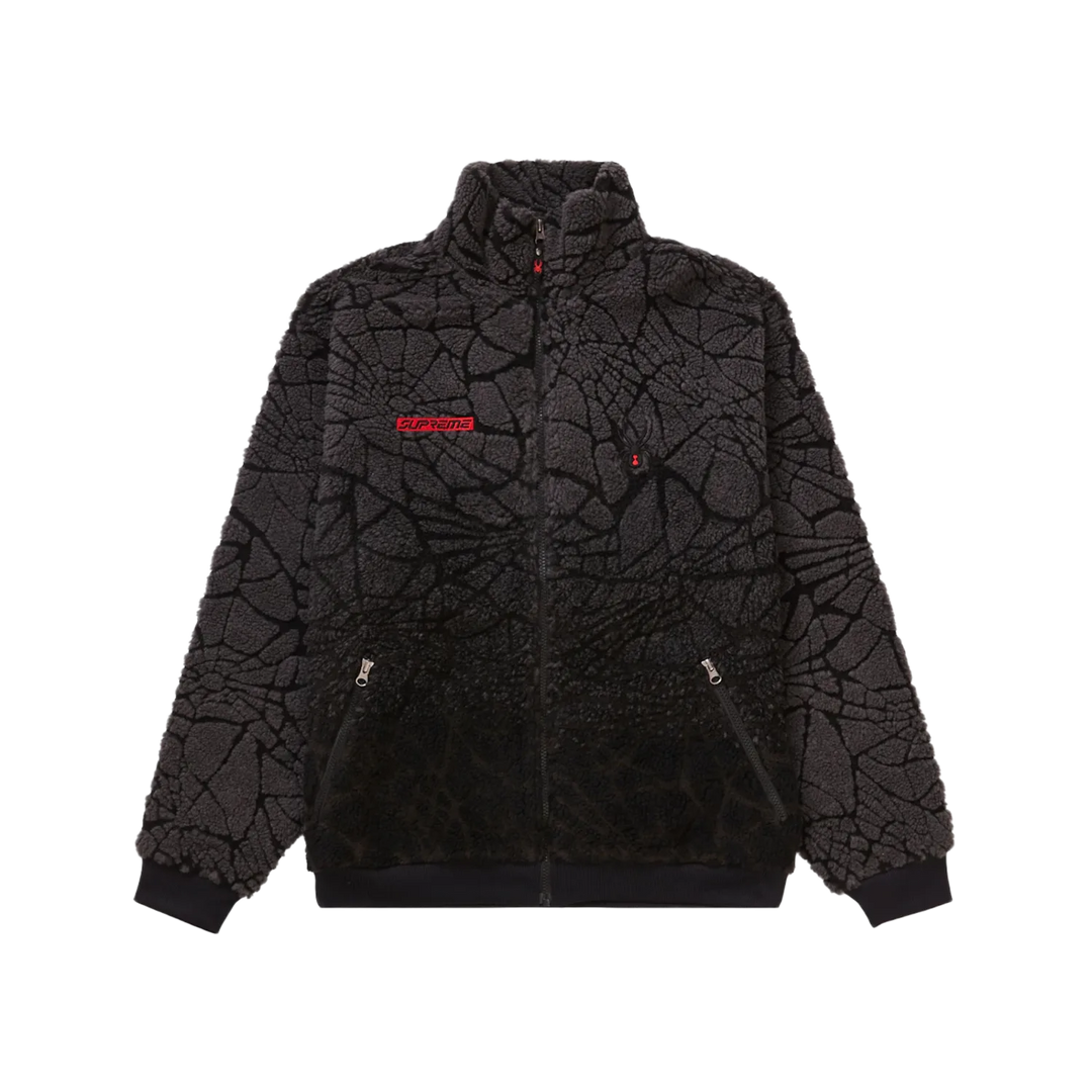 Supreme Spyder Web Polar Fleece Jacket Black