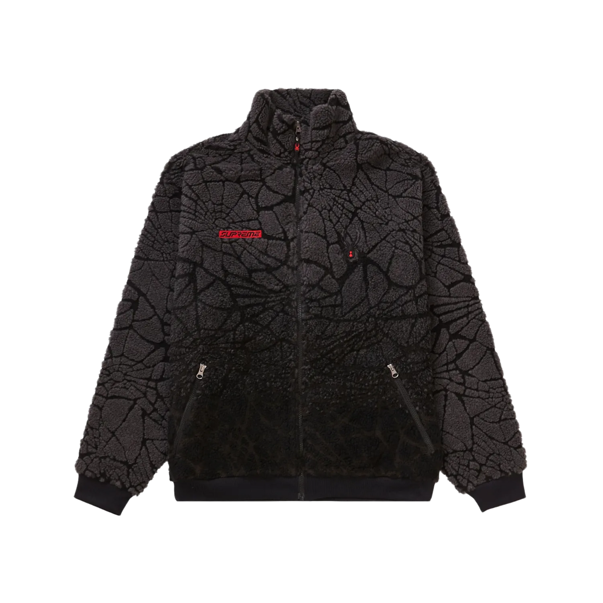 Supreme Spyder Web Polar Fleece Jacket Black