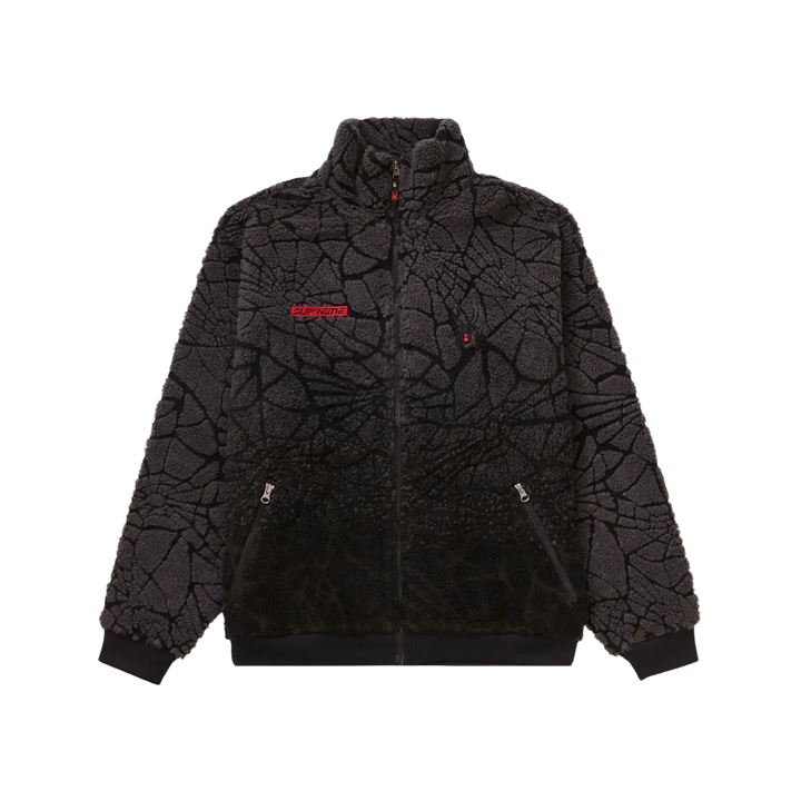 Supreme Spyder Web Polar Fleece Jacket Black