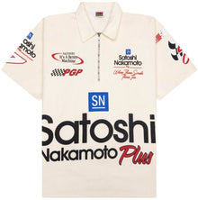 Satoshi Nakamoto 'Days of Thunder' Quarter-Zip Cream Mechanic Shirt