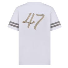 Dior 'Metallic Ribbon Logo' White Tee