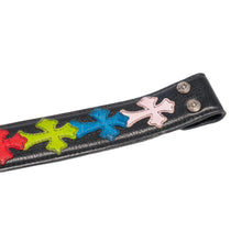 Chrome Hearts 'Multicolor' Cemetery Cross Patch Leather Belt Strap