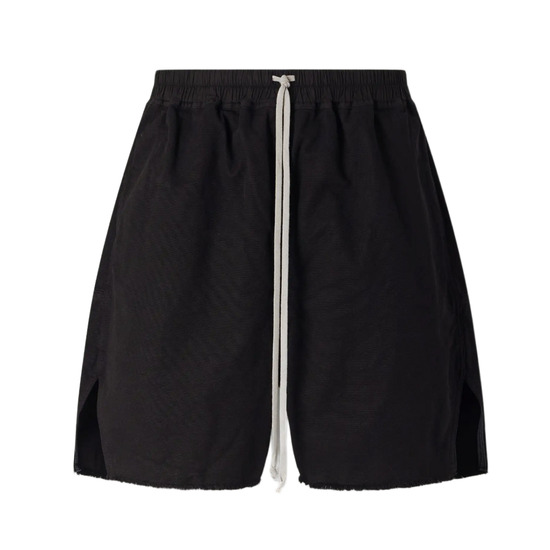 Rick Owens 'Long Boxers' Butt Zip Canvas Shorts