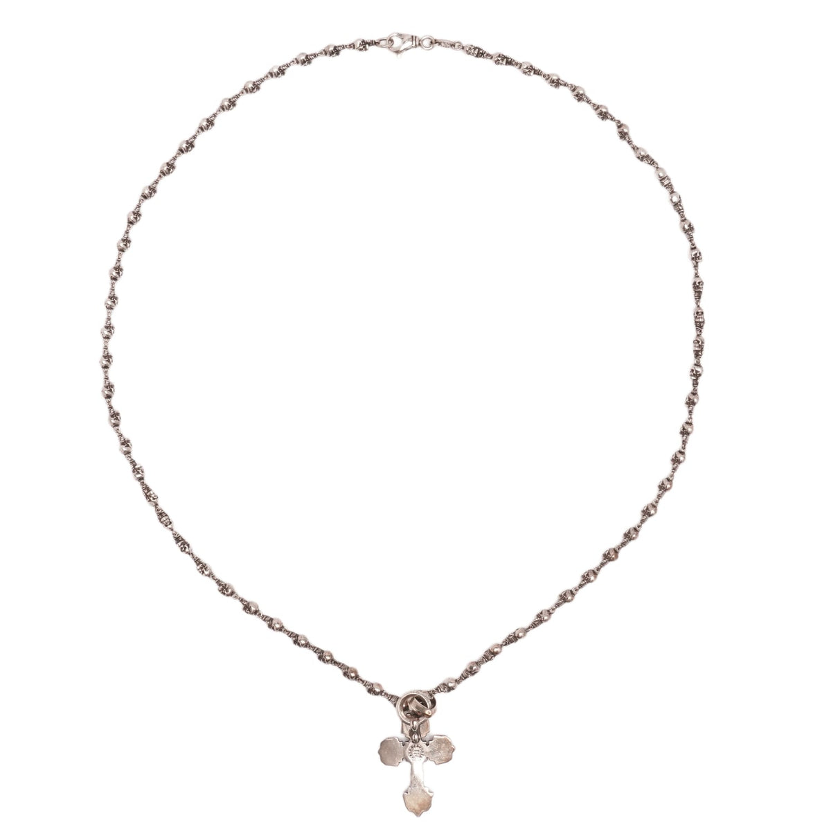 Chrome Hearts 'Silver' Foti Skull Filagree 30in Pendant Necklace