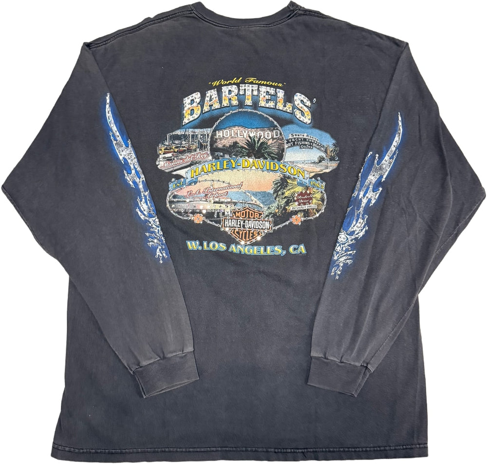 Harley Davidson 'World Famous Bartels' Rhinestone Vintage Longsleeve
