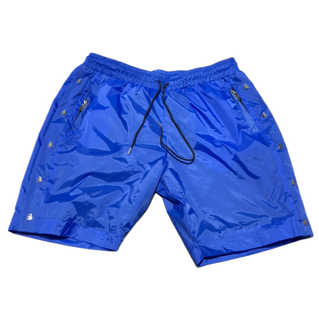 Hellstar Blue Nylon Snap Shorts