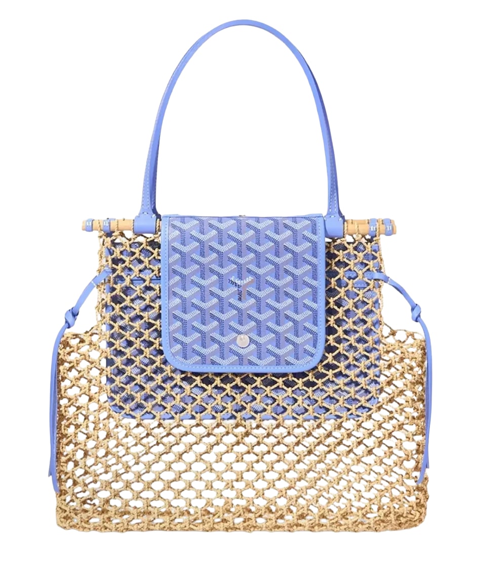 Goyard 'Blue' Aligre Filet Beach Bag