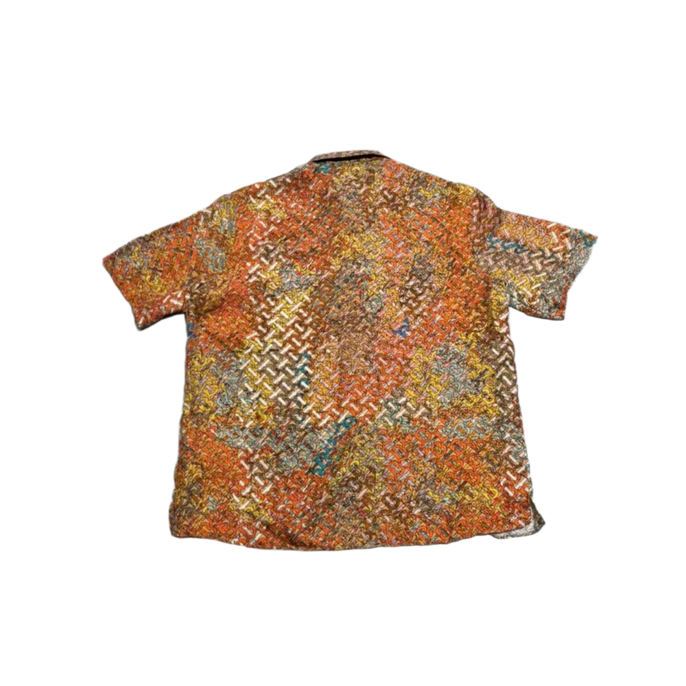 Burberry 'Multicolor' Monogram Print Silk Shirt