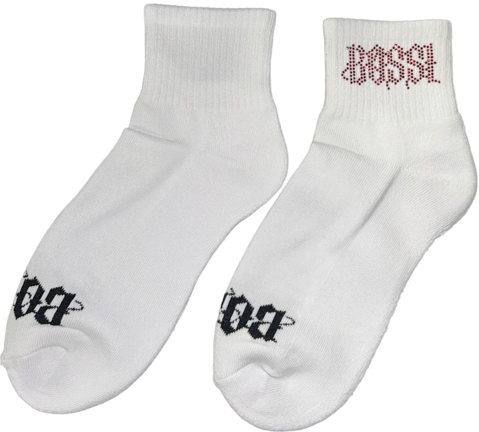 Bossi 'Red' Rhinestone Socks