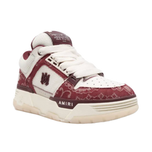 Amiri 'Burgundy & White' Bandana Skeleton Low Top Sneakers