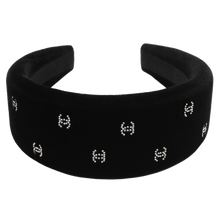 Chanel 26C 'Crystal CC' Black Velvet Headband