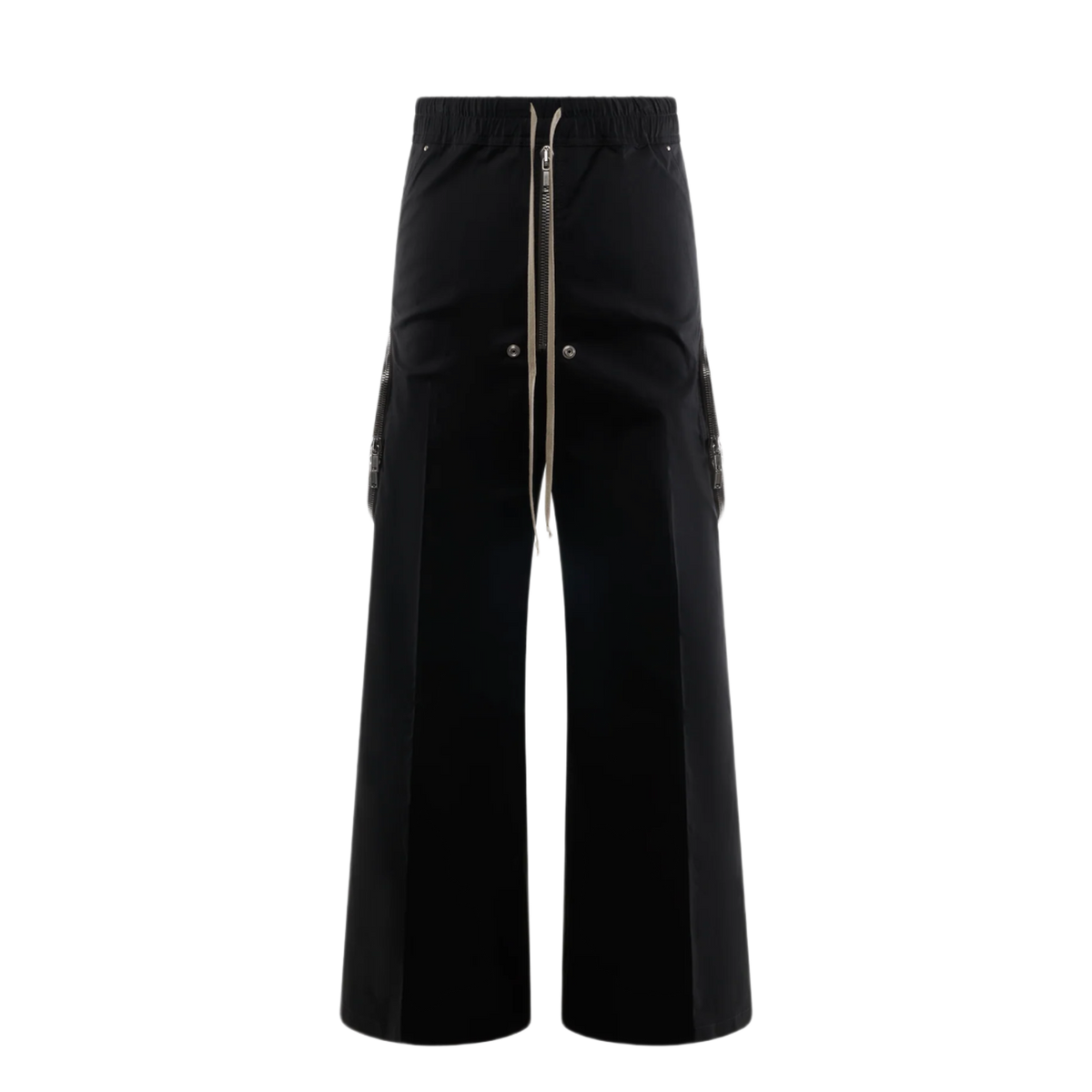 Rick Owens 'Heizer Belas' Wide Black Cargo Pants