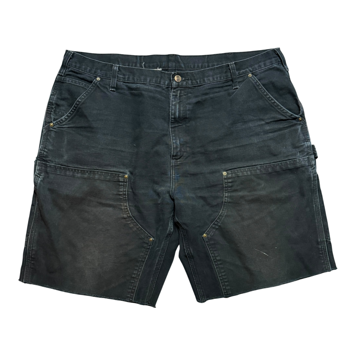 Carhartt 'Washed Black'  Double Knee Carpenter Shorts