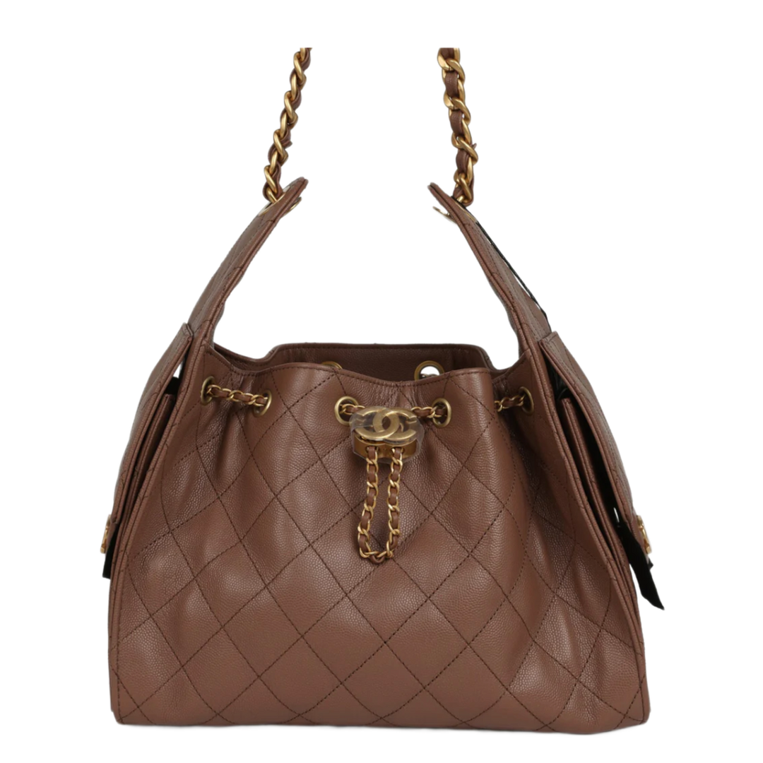 Chanel 'Brown' Hobo Mini 25 Bag With Gold Hardware