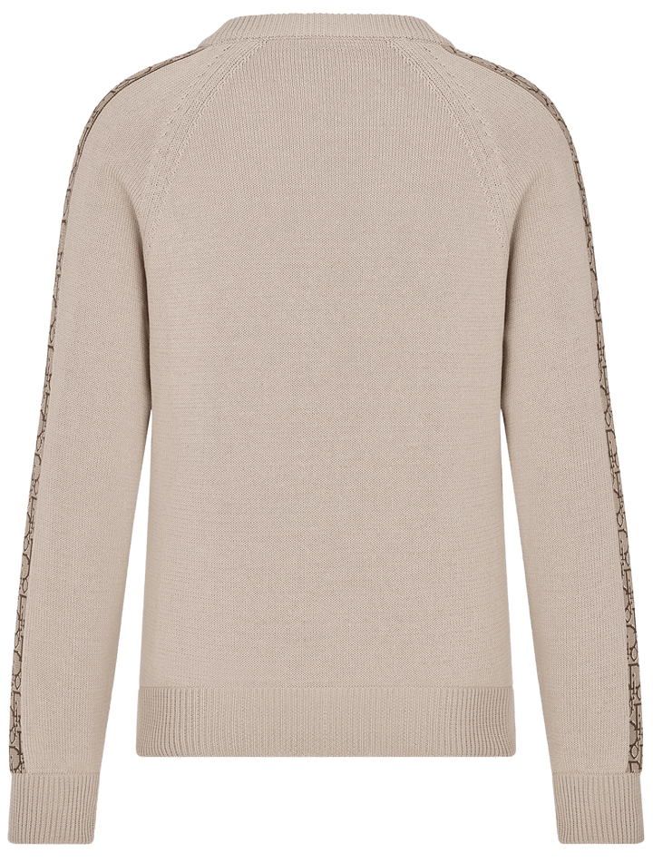 Christian Dior 'Oblique' Sleeve Inserts Knit Sweater