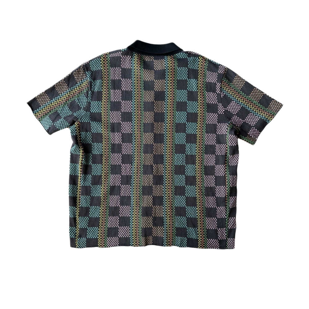 Louis Vuitton 'Damier Jacquard Pearl-Effect' Button Up Knit Shirt