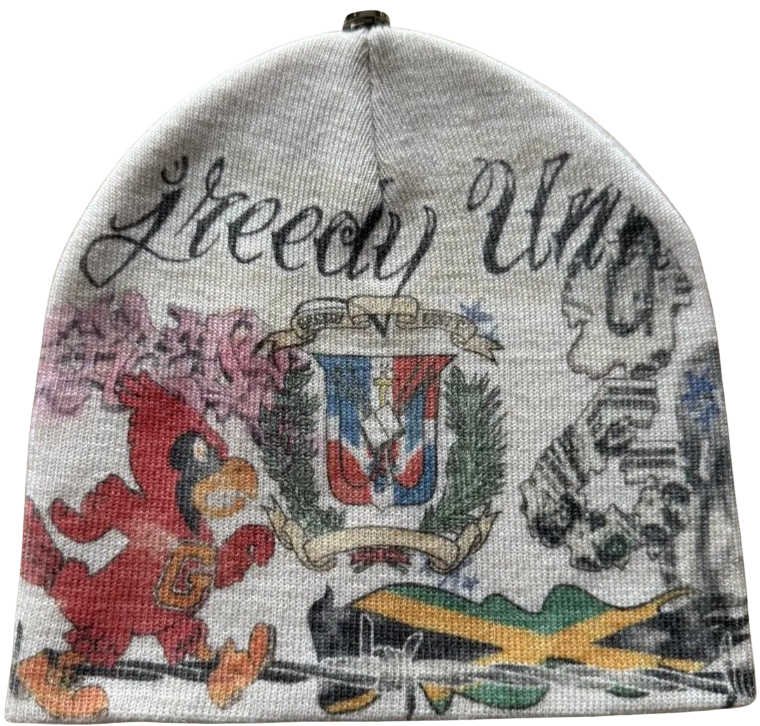 Greedy Unit 'All Over Print' White Beanie