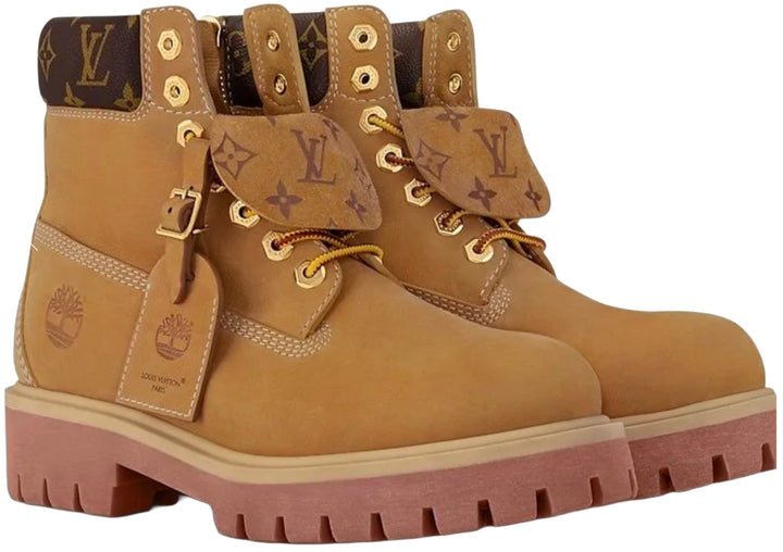 Louis Vuitton x Timberland 'Monogram' Wheat Boots