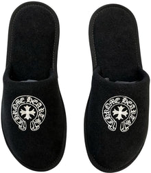 Chrome Hearts 'Black' Hotel Slippers