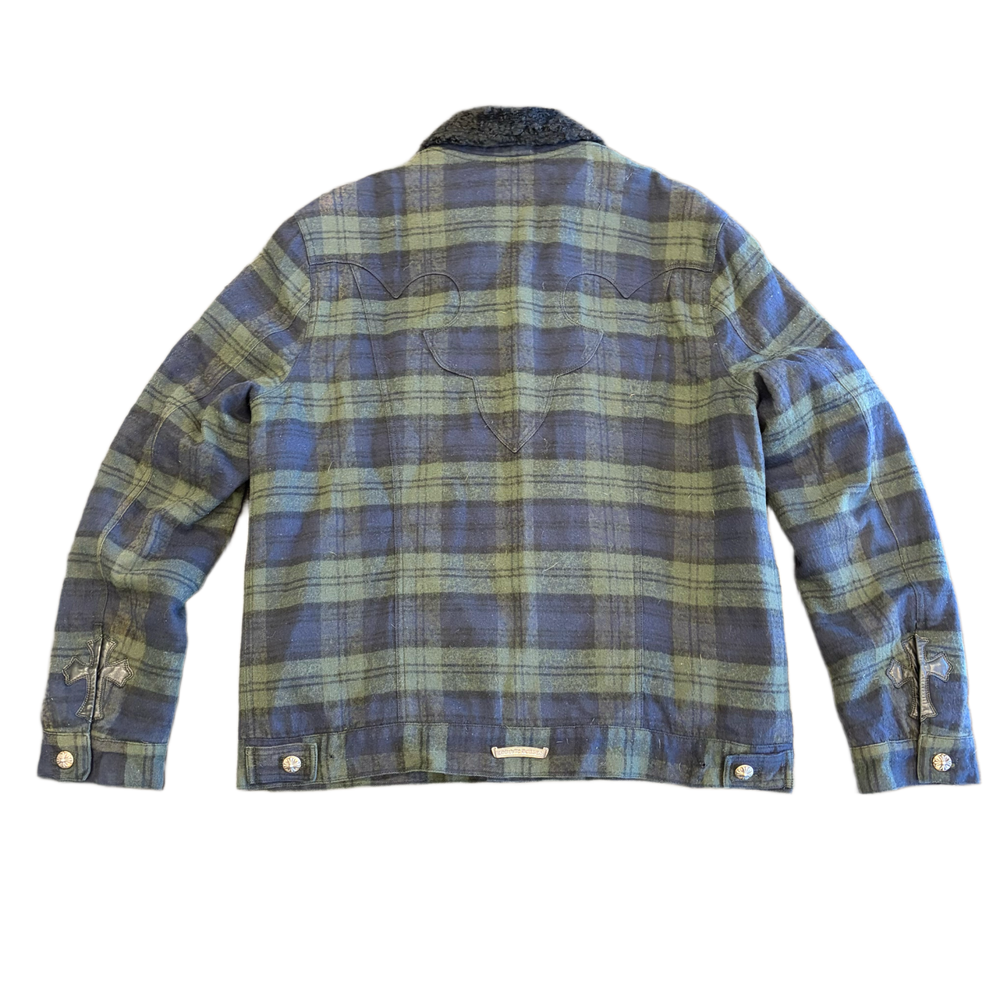 Chrome Hearts 'Navy & Green' Plaid Flannel Jacket
