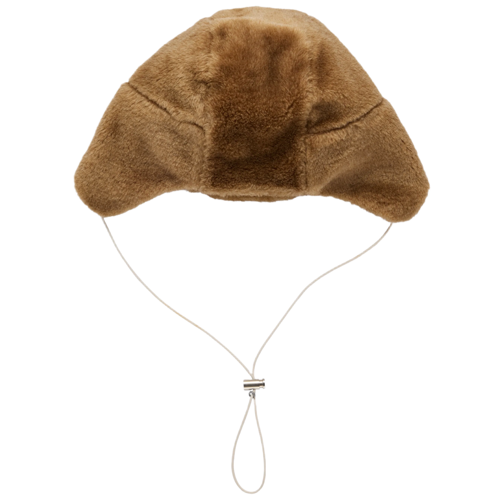 Chanel 'Beige Logo' Fur Trapper Hat