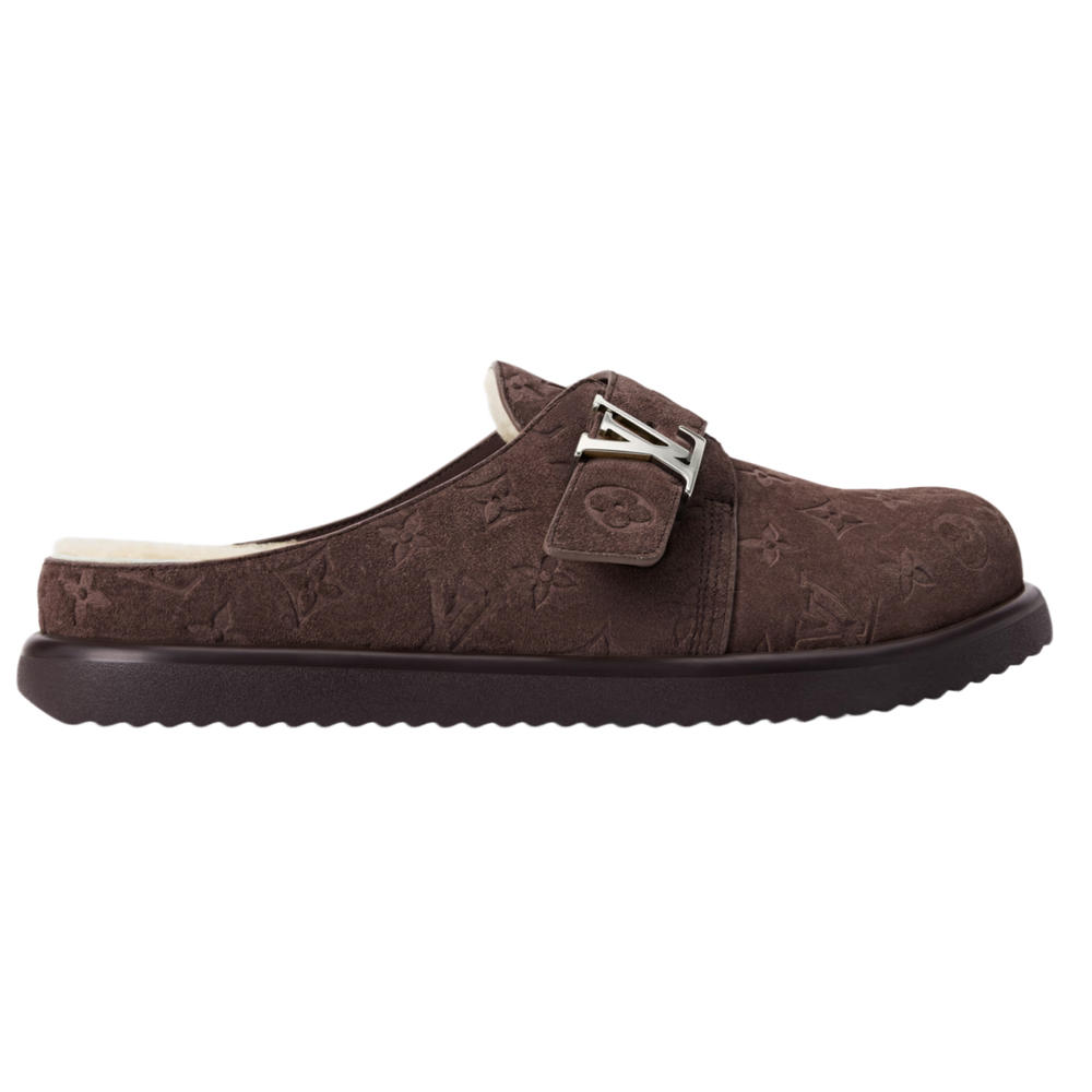 Louis Vuitton 'Brown' Shearling Lined Mule