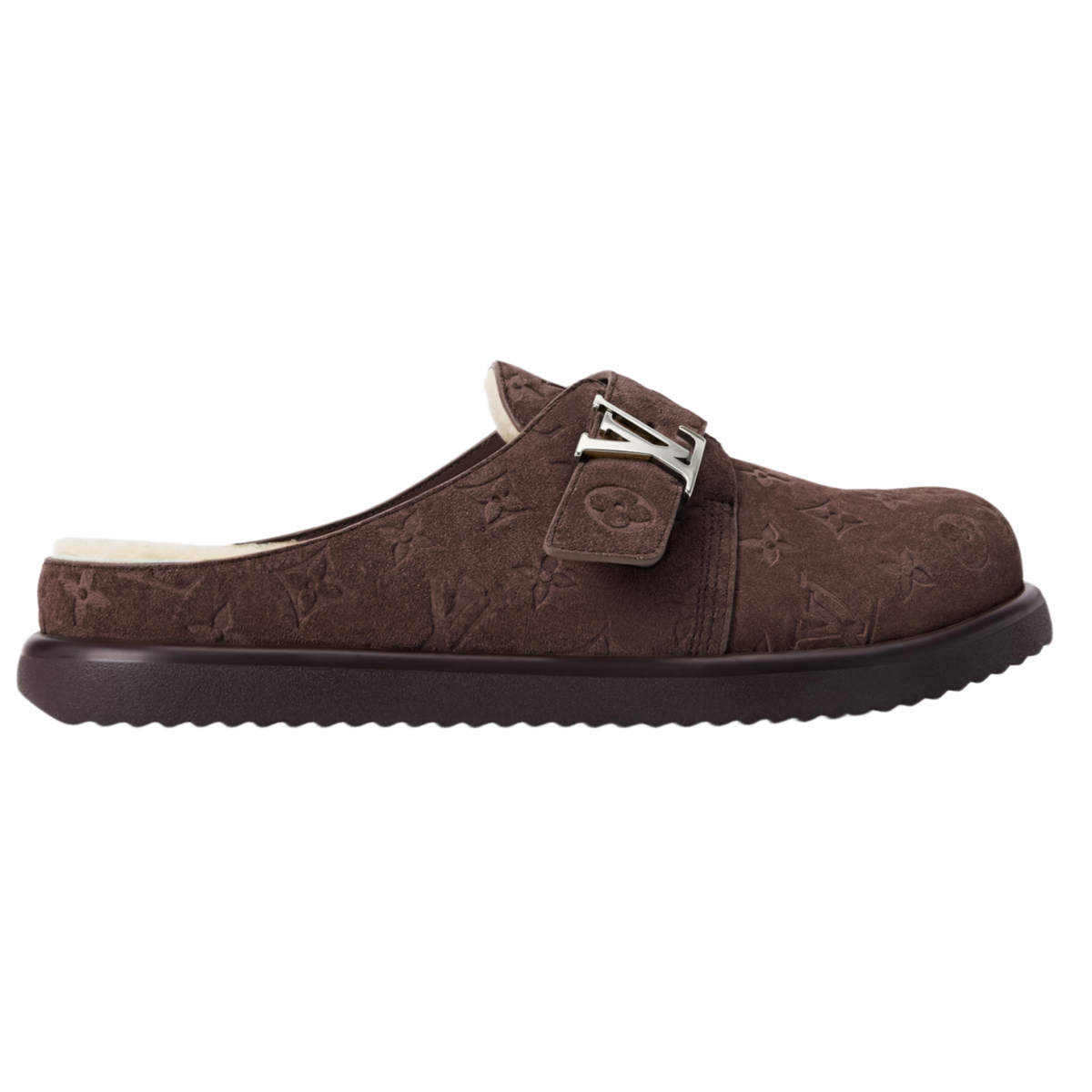 Louis Vuitton 'Brown' Shearling Lined Mule