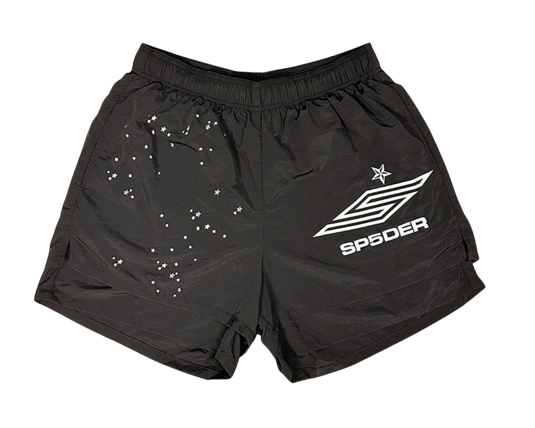 Sp5der 'Pro Double Layer' Black Shorts