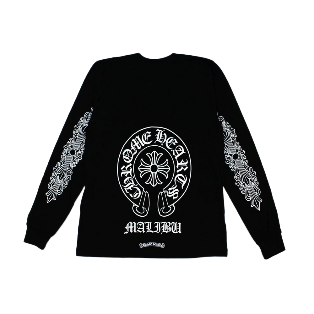 Chrome Hearts 'Malibu Exclusive' Black Floral Longsleeve Tee