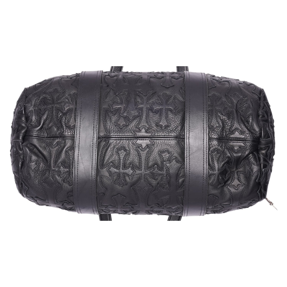 Chrome Hearts 'Black Flooded Cross' Leather Mini Duffle Bag
