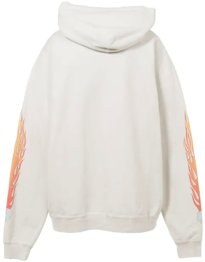 Kamiya 'Skull Flame' White Zip Up Hoodie