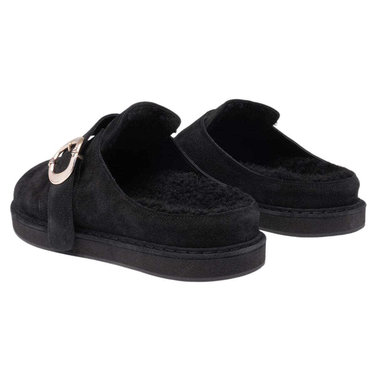 Chrome Hearts 'Black' Sherpa Lined Gunslinger Mule
