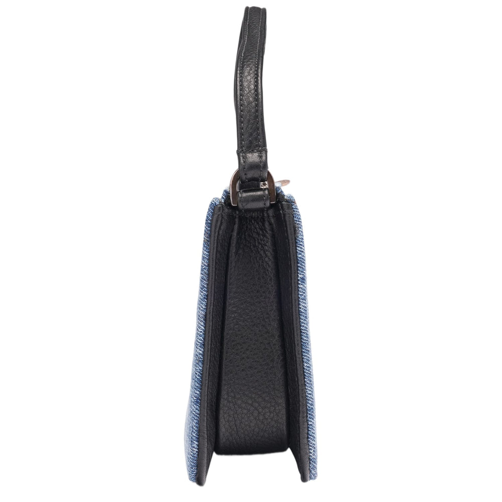 Chrome Hearts 'Blue' Denim Cemetery Cross Patch Purse