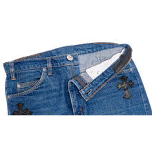 Chrome Hearts 'Blue' 14 Patch Orange Tab Levis 517 Jeans